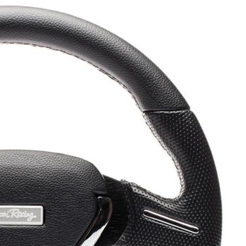 ΤΙΜΟΝΙ MONTECARLO ΤΡΙΑΚΤΙΝΟ 32 cm (ΜΑΥΡΟ/ΧΡΩΜΙΟ ECO LEATHER)