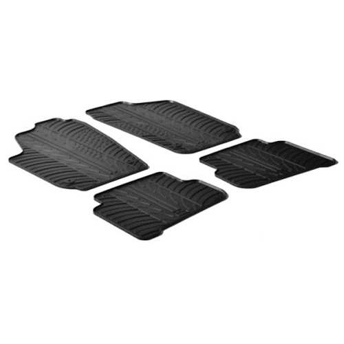 LAMPA - ΠΑΤΑΚΙΑ ΑΥΤΟΚΙΝΗΤΟΥ ΑΠΟ ΛΑΣΤΙΧΟ ΓΙΑ VOLKSWAGEN POLO 07/2009-2017 ΣΕ ΜΑΥΡΟ ΧΡΩΜΑ ME ΚΟΥΜΠΩΜΑΤΑ - 4 ΤΕΜ.