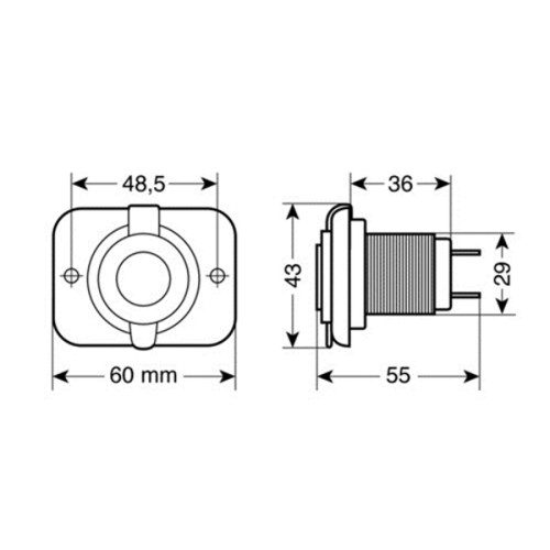 ΠΡΙΖΑ ΑΝΑΠΤΗΡΑ  ΜΟΝΗ ΜΕ ΚΑΠΑΚΙ 12/24V Max 20A.
