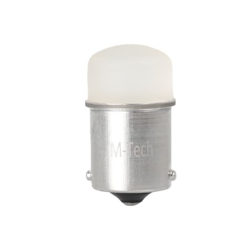 R5W/R10W 12V BA15s LED 9xSMD3014 ΛΕΥΚΟ (ΜΟΝΟΠΟΛΙΚΟ) BLISTER 2ΤΕΜ. M-TECH