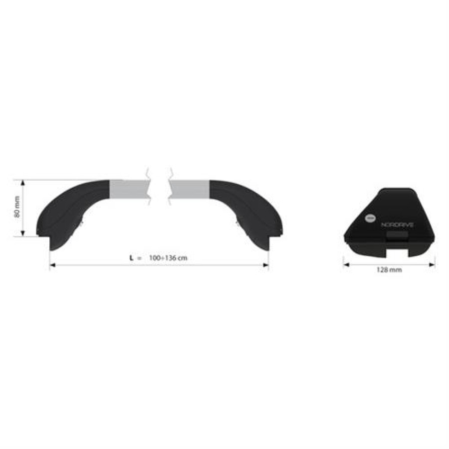 Τηλεσκοπικές Μπάρες Αλουμινίου SNAP-ALU (L) 100-136cm 2ΤΕΜ.