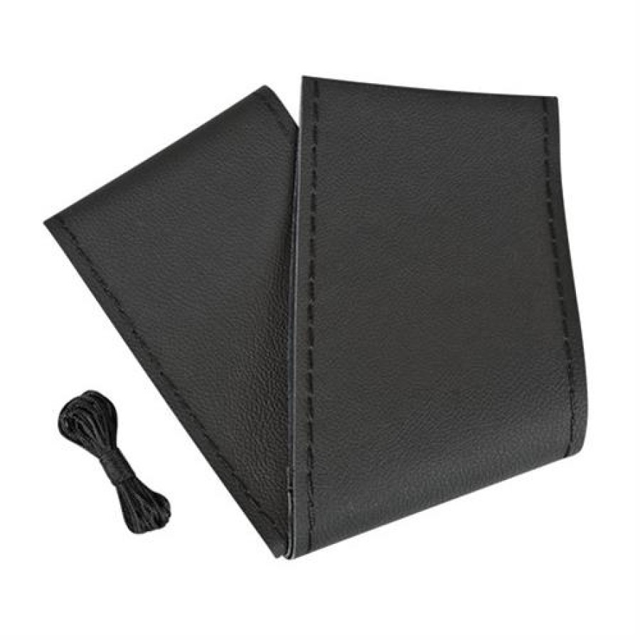 Lampa Κάλυμμα Τιμονιού Αυτοκινήτου Premium Leather Top Grip Δετό 37-39εκ. Άοσμο Γνήσιο Δέρμα Μαύρο 1-τεμ. (L3299.0)
