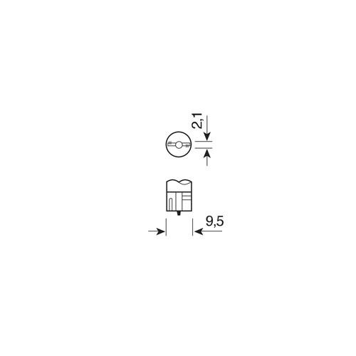 T10 W5W 12V W2,1x9,5d 70lm MEGA-LED 3 ΛΕΥΚΟ ΦΩΣ 10x27mm 2ΤΕΜ.