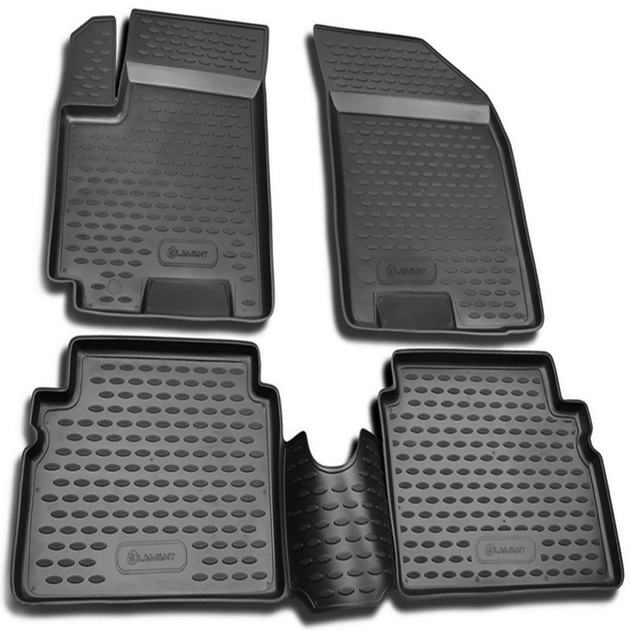 ΠΑΤΑΚΙΑ ΣΕ ΣΚΑΦΗ TPE ΛΑΣΤΙΧΟ ΓΙΑ CHEVROLET AVEO 2003-2011 ΣΕ ΑΝΘΡΑΚΙ ΣΚΟΥΡΟ ΓΚΡΙ ΧΡΩΜΑ NOVLINE - 4 ΤΕΜ.