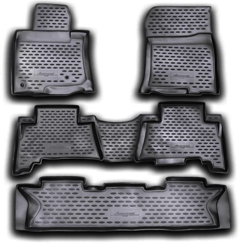 ΠΑΤΑΚΙΑ ΣΕ ΣΚΑΦΗ TPE ΛΑΣΤΙΧΟ ΓΙΑ TOYOTA LAND CRUISER 5D 11/2009+  ΣΕ ΑΝΘΡΑΚΙ ΣΚΟΥΡΟ ΓΚΡΙ ΧΡΩΜΑ NOVLINE - 5 ΤΕΜ.