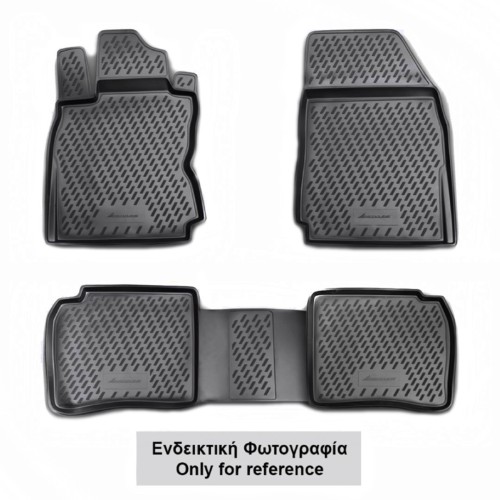 ΠΑΤΑΚΙΑ ΣΕ ΣΚΑΦΗ TPE ΛΑΣΤΙΧΟ ΓΙΑ KIA CERATO 2009-2013  ΣΕ ΑΝΘΡΑΚΙ ΣΚΟΥΡΟ ΓΚΡΙ ΧΡΩΜΑ NOVLINE - 4 ΤΕΜ.