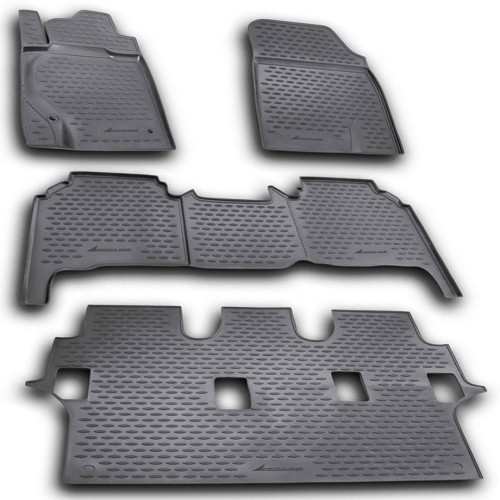 ΠΑΤΑΚΙΑ ΣΕ ΣΚΑΦΗ TPE ΛΑΣΤΙΧΟ ΓΙΑ TOYOTA LANDCRUISER 200 11/2007-2012  ΣΕ ΑΝΘΡΑΚΙ ΣΚΟΥΡΟ ΓΚΡΙ ΧΡΩΜΑ NOVLINE - 5 ΤΕΜ.