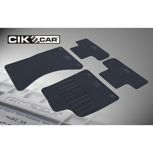 Cik - ΠΑΤΑΚΙΑ ΑΥΤΟΚΙΝΗΤΟΥ ΑΠΟ ΛΑΣΤΙΧΟ ΓΙΑ AUDI Q5 2008-2017 ΣΕ ΜΑΥΡΟ ΧΡΩΜΑ ΜΕ ΚΟΥΜΠΩΜΑΤΑ - 4 ΤΕΜ. (RM.AU.0005/CK)