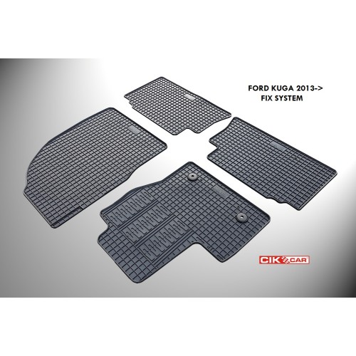 Cik - ΠΑΤΑΚΙΑ ΑΥΤΟΚΙΝΗΤΟΥ ΑΠΟ ΛΑΣΤΙΧΟ ΓΙΑ FORD KUGA 2013-2015 ΣΕ ΜΑΥΡΟ ΧΡΩΜΑ ΜΕ ΚΟΥΜΠΩΜΑΤΑ - 4 ΤΕΜ. (RM.FO.0009/CK)