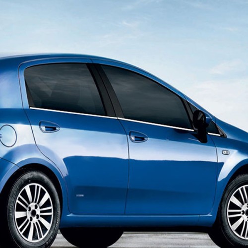 TRIM  ΠΑΡΑΘΥΡΩΝ ΑΥΤΟΚΟΛΛΗΤΑ ΧΡΩΜΙΟΥ 4ΤΕΜ. ΓΙΑ FIAT GRANDE PUNTO 3/5D 2006+