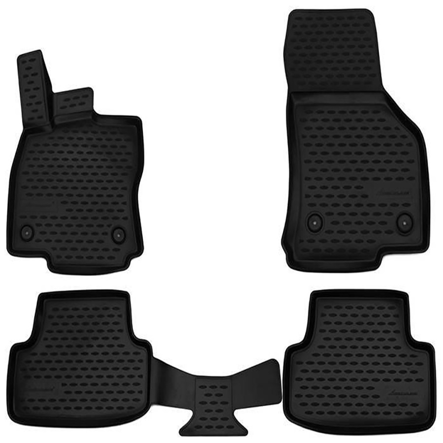 ΠΑΤΑΚΙΑ ΣΕ ΣΚΑΦΗ TPE ΛΑΣΤΙΧΟ ΓΙΑ AUDI A3 8V HTB 2012-2016 / 2016-2020  ΣΕ ΜΑΥΡΟ ΧΡΩΜΑ NOVLINE - 4 ΤΕΜ.