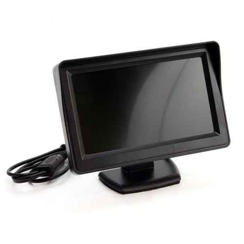 Amio - Universal Οθόνη Τεχνολογίας TFT LCD τύπου Αναδιπλούμενη διάσταση 4.3 ιντσών τάση λειτουργίας 12V για Επιβατικά Αυτοκίνητα - 1 τεμ. (01020/AM)