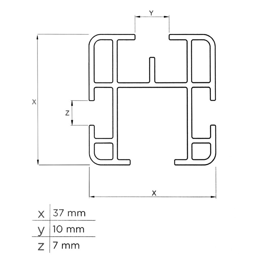 ΜΠΑΡΑ ΟΡΟΦΗΣ ΑΛΟΥΜΙΝΙΟΥ PROFESSIONAL M 125 cm ΓΙΑ ΕΠΑΓΓΕΛΜΑΤΙΚΑ ΟΧΗΜΑΤΑ MENABO - 1 ΤΕΜ.