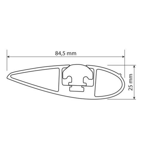 ΜΠΑΡΕΣ ΟΡΟΦΗΣ ΑΛΟΥΜΙΝΙΟΥ ΜΑΥΡΕΣ YAKIMA FLUSH 100cm 2ΤΕΜ. ΜΕ ΚΛΕΙΔΙ