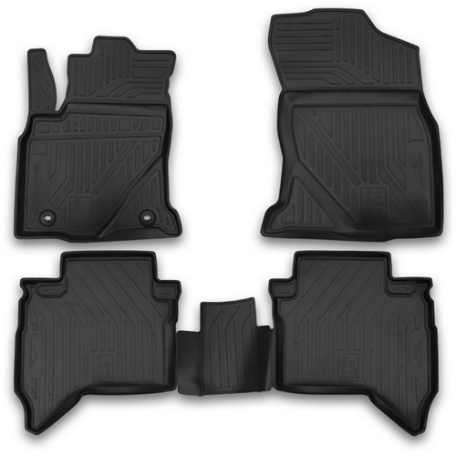 ΠΑΤΑΚΙΑ ΣΕ ΣΚΑΦΗ TPE ΛΑΣΤΙΧΟ ΓΙΑ TOYOTA HILUX 4D 08/2015+  ΣΕ ΜΑΥΡΟ ΧΡΩΜΑ NOVLINE - 4 ΤΕΜ.