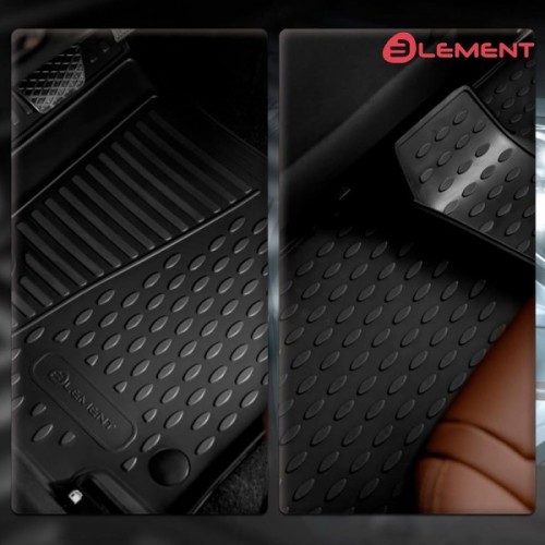 Novline - Πατάκια σε Σκαφη Element 3D για VW Golf VII SportWagon (AU) 04/2013 > 2020 5πορτο από TPE Λάστιχο σε Μαύρο Χρώμα - 4 τεμ. (ELEMENT3D5156210K/NV)