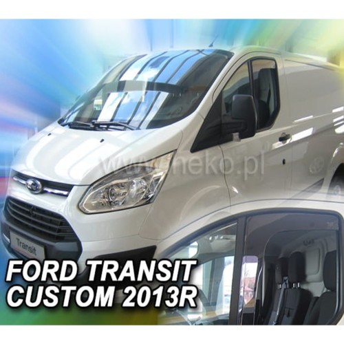 ΑΝΕΜΟΘΡΑΥΣΤΕΣ ΓΙΑ FORD TRANSIT CUSTOM 2D/4D 2012+ ΖΕΥΓΑΡΙ  VAN ΑΠΟ ΕΥΚΑΜΠΤΟ ΦΙΜΕ ΠΛΑΣΤΙΚΟ HEKO - 2 ΤΕΜ.