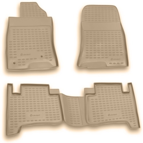 ΠΑΤΑΚΙΑ ΣΕ ΣΚΑΦΗ TPE ΛΑΣΤΙΧΟ ΓΙΑ TOYOTA LAND CRUISER PRADO 01/2003-12/2009  ΣΕ ΜΠΕΖ ΧΡΩΜΑ NOVLINE - 4 ΤΕΜ.