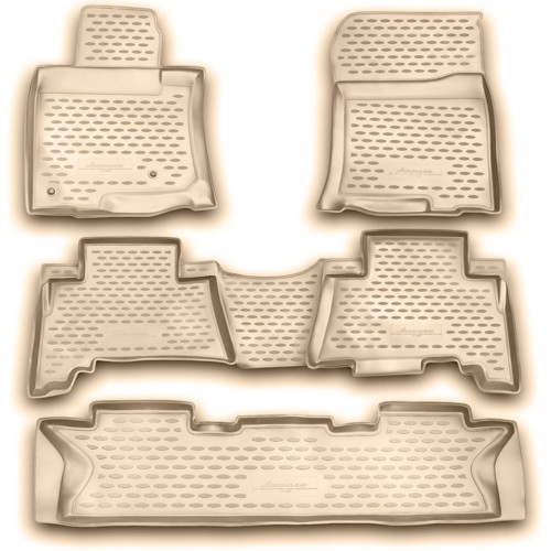 ΠΑΤΑΚΙΑ ΣΕ ΣΚΑΦΗ TPE ΛΑΣΤΙΧΟ ΓΙΑ TOYOTA LAND CRUISER PRADO 7ΘΕΣΙΟ 12/2009-2013  ΣΕ ΜΠΕΖ ΧΡΩΜΑ NOVLINE - 5 ΤΕΜ.