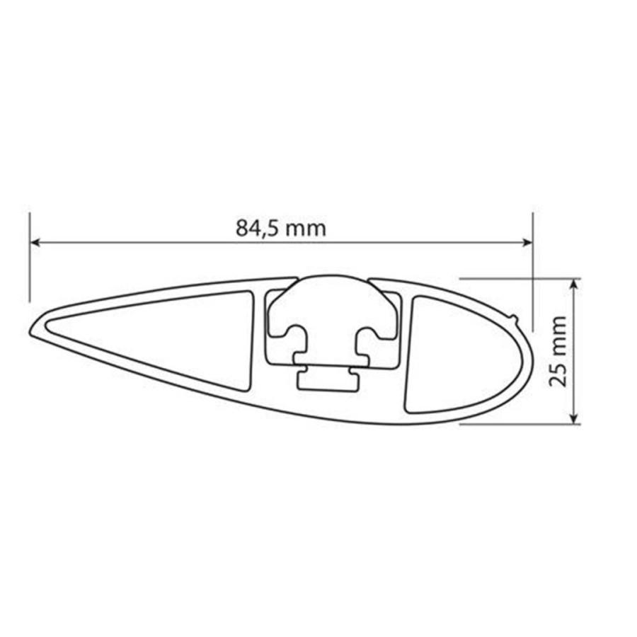 ΜΠΑΡΕΣ ΟΡΟΦΗΣ ΑΛΟΥΜΙΝΙΟΥ FLUSH BAR STANDARD YAKIMA 95 cm (ΜΑΥΡΟ ΧΡΩΜΑ/ΜΕ ΚΛΕΙΔΑΡΙΕΣ) ΓΙΑ ΟΛΕΣ ΤΙΣ ΟΡΟΦΕΣ - 2 ΤΕΜ.