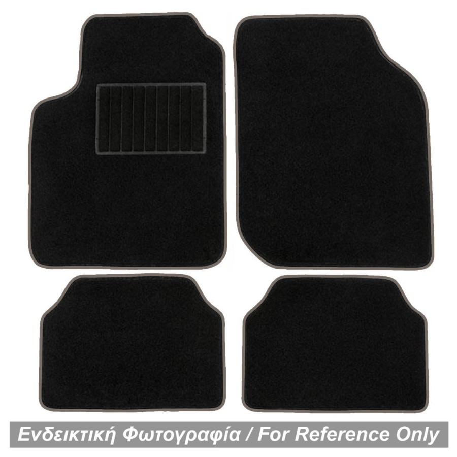 ΠΑΤΑΚΙΑ ΜΟΚΕΤΑ ΓΙΑ VOLVO S40 2004+ (ΜΑΥΡΟ ΜΕ ΓΚΡΙ ΡΕΛΙ) - 4 ΤΕΜ.