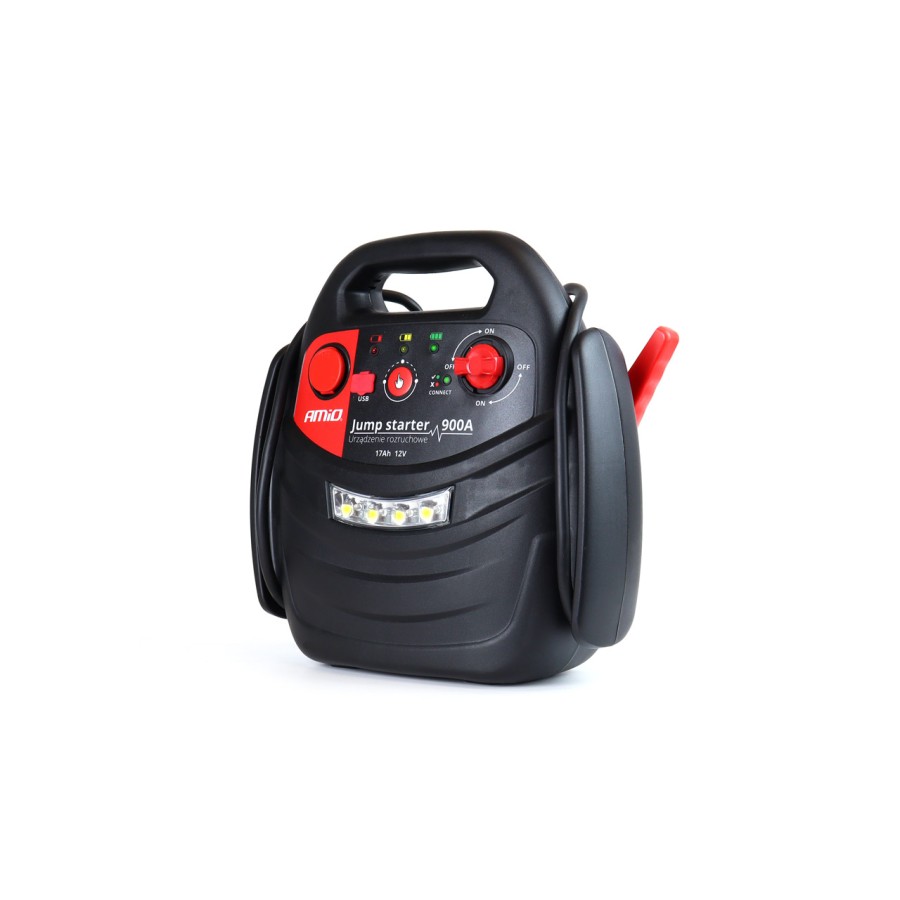 Amio - ΕΚΚΙΝΗΤΗΣ ΜΠΑΤΑΡΙΑΣ STARTER 4 ΣΕ 1 17Ah 12V DC 300A (700A max) 250PSI ΜΕ ΚΟΜΠΡΕΣΕΡ ΑΕΡΑ / ΜΑΝΟΜΕΤΡΟ / 3 LED / 2 ΠΡΙΖΕΣ 12V / 1 ΘΥΡΑ USB 5V 2,1A SENA ΓΙΑ ΒΕΝΖΙΝΗ ΚΑΙ DIESEL - 1 ΤΕΜ. (02523/AM)