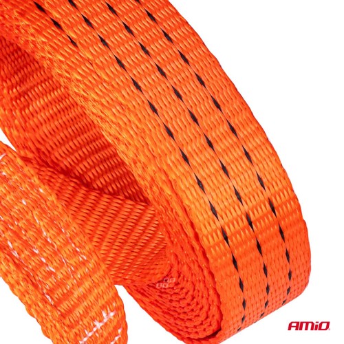 AMiO - Ιμάντας Ρυμούλκησης Tow Rope 35 mm 3000 kg 5 m με Γάντζους και Ασφάλεια Hook+Hook - 1 Τεμ. (02011/AM)