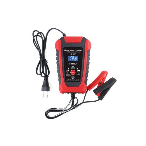 Amio - Φορτιστής Μπαταρίας Ψηφιακός 12/24V 6/3A - 1 τεμ. (02379/AM)