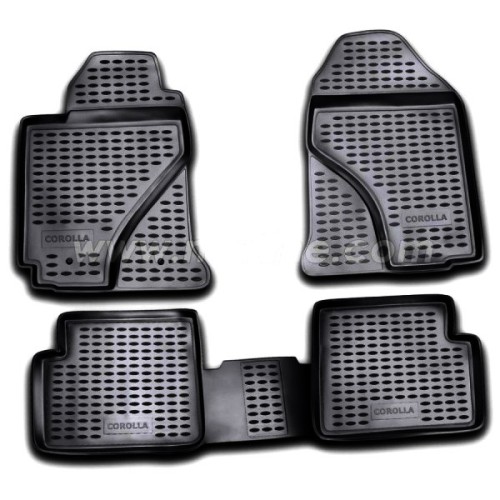 ΠΑΤΑΚΙΑ ΣΕ ΣΚΑΦΗ TPE ΛΑΣΤΙΧΟ ΓΙΑ TOYOTA COROLLA 2002-2007  ΣΕ ΜΑΥΡΟ ΧΡΩΜΑ NOVLINE - 4 ΤΕΜ.