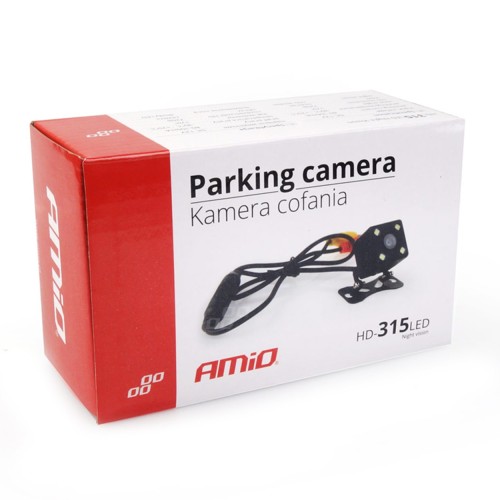 Amio - Universal Κάμερα Οπισθοπορείας HD-315 με 4 LED και Μεταλλική Βάση Στήριξης τάση λειτουργίας 12V για Επιβατικά Αυτοκίνητα - 1 τεμ. (01015/AM)
