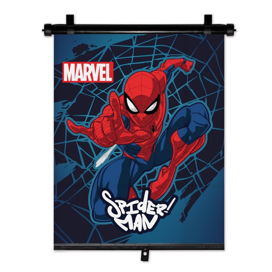 Amio - ΚΟΥΡΤΙΝΑΚΙ ΗΛΙΟΠΡΟΣΤΑΣΙΑΣ ΣΕ ΡΟΛΟ SPIDER MAN 36x45cm ΓΙΑ ΠΛΑΙΝΟ ΤΖΑΜΙ/ΠΙΣΩ ΠΑΡΜΠΡΙΖ - 1 ΤΕΜ. (S9328/AM)