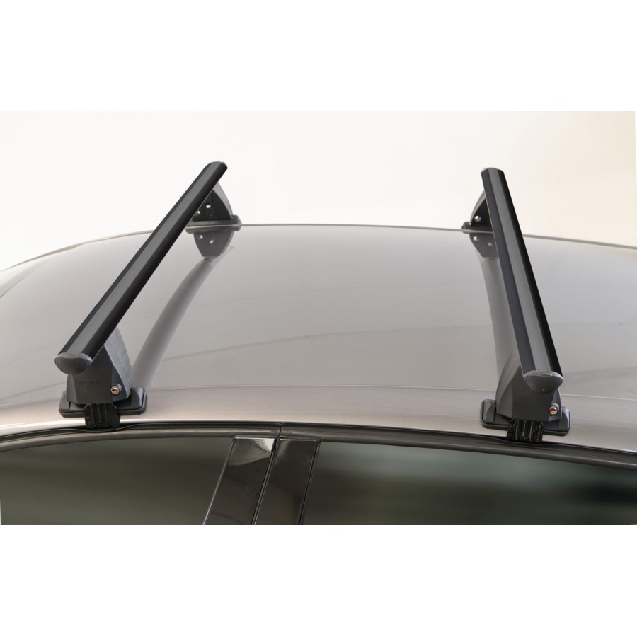 ΜΠΑΡΕΣ ΟΡΟΦΗΣ ΑΛΟΥΜΙΝΙΟΥ DELTA XL BLACK 161 cm ROOF RACK ΣΕΤ ΣΕ ΜΑΥΡΟ ΧΡΩΜΑ ΜΕ ΠΡΟΣΤΑΤΕΤΙΚΑ ΚΑΠΑΚΙΑ ΑΚΡΩΝ ΓΙΑ ΑΠΛΗ ΟΡΟΦΗ MENABO - 2 ΤΕΜ.