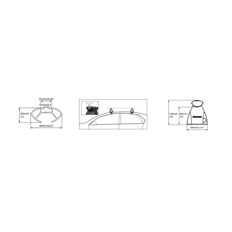 ΜΠΑΡΕΣ ΟΡΟΦΗΣ ΑΛΟΥΜΙΝΙΟΥ DELTA XL BLACK 161 cm ROOF RACK ΣΕΤ ΣΕ ΜΑΥΡΟ ΧΡΩΜΑ ΜΕ ΠΡΟΣΤΑΤΕΤΙΚΑ ΚΑΠΑΚΙΑ ΑΚΡΩΝ ΓΙΑ ΑΠΛΗ ΟΡΟΦΗ MENABO - 2 ΤΕΜ.