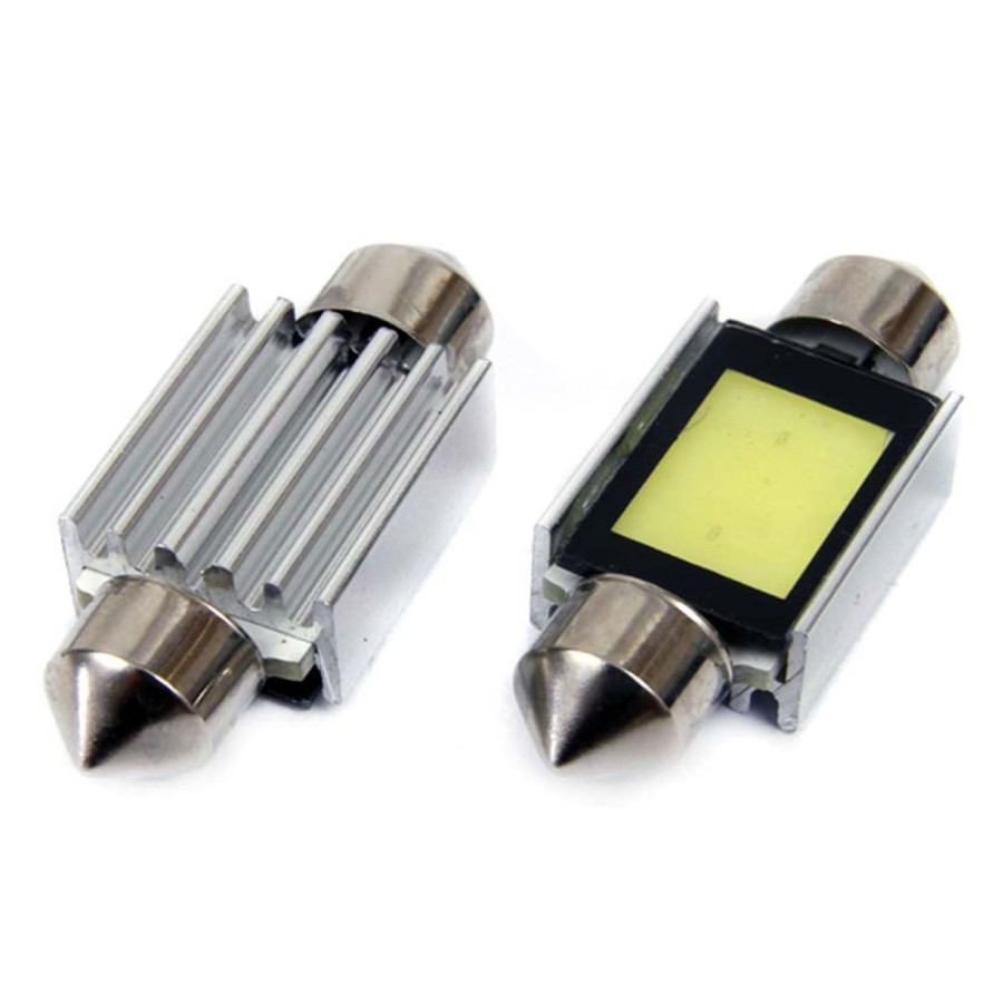 Amio – Λαμπάκια Πλαφονιέρας LED 39mm C5W C10W 12V 2.4W 5600K 3xCOB CANBUS για Ισχυρό Ομοιόμορφο Φωτισμό Εσωτερικού – Σετ 2 Τεμ. (01640/AM)