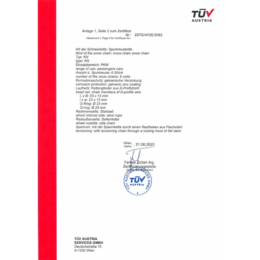 Amio - Αλυσίδες Χιονιού 12mm KN-70 για Ισχυρή Πρόσφυση σε Χιόνι & Πάγο με Ανθεκτική Κατασκευή για Σταθερό Έλεγχο σε Δύσκολες Χειμερινές Συνθήκες - 1 Σετ (02112/AM)