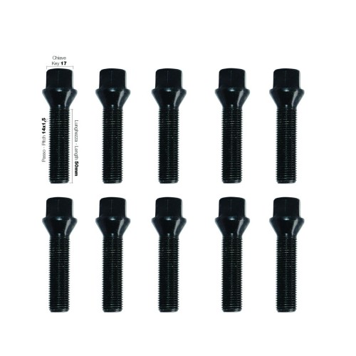 ΜΠΟΥΛΟΝΙΑ ΚΩΝΙΚΑ 14x1,50 50mm (17) ΜΑΥΡΑ SIMONI RACING - 10 TEM.