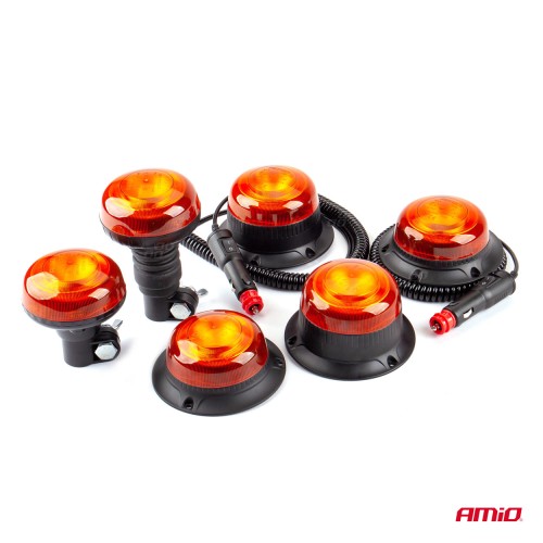 Amio - ΦΑΡΟΣ LED MINI FLAT 12/24V 18SMD IP56 ΠΟΡΤΟΚΑΛΙ ΒΙΔΩΤΟΣ 113x47mm -1 ΤΕΜ. (02927/AM)