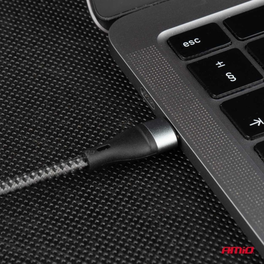 Amio - ΚΑΛΩΔΙΟ ΦΟΡΤΙΣΗΣ ΚΑΙ ΣΥΓΧΡΟΝΙΣΜΟΥ USB TYPE C 100cm 3.0A UC-16 - 1 ΤΕΜ. (02928/AM)