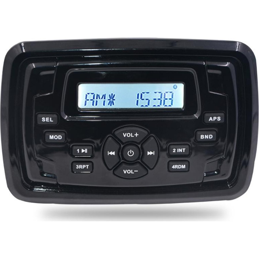 HASDA MP3 PLAYER 155X105mm - 12V - 4X45W ΜΕ ΡΑΔΙΟΦΩΝΟ/USB/BLUETOOTH (ΑΔΙΑΒΡΟΧΟ/ΜΑΥΡΟ)