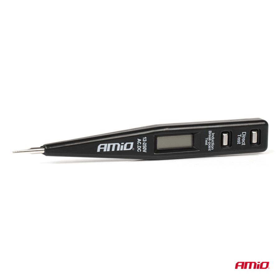 Amio - ΤΕΣΤΕΡ / ΕΛΕΓΚΤΗΣ ΤΑΣΗΣ ΡΕΥΜΑΤΟΣ 12-250V ΜΕ ΟΘΟΝΗ ΕΝΔΕΙΞΗΣ - 1 TEM. (03122/AM)