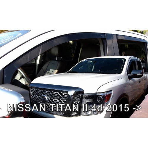 ΑΝΕΜΟΘΡΑΥΣΤΕΣ ΓΙΑ NISSAN TITAN 4D 2015+ ΣΕΤ ΑΥΤΟΚΙΝΗΤΟΥ ΑΠΟ ΕΥΚΑΜΠΤΟ ΦΙΜΕ ΠΛΑΣΤΙΚΟ HEKO - 4 ΤΕΜ.