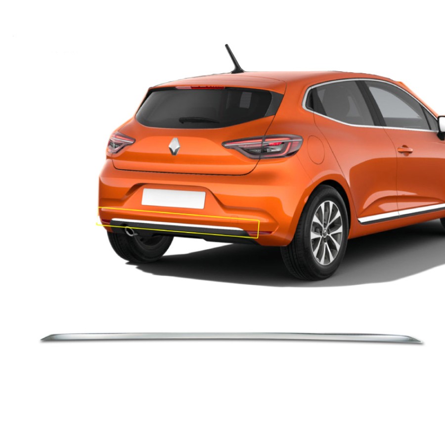TRIM ΠΟΡΤ ΜΠΑΓΚΑΖ ΧΡΩΜΙΟ ΜΕΤΑΛΛΙΚΟ S-DIZAYN ΓΙΑ RENAULT CLIO HB 2019+ - 1 TEM.