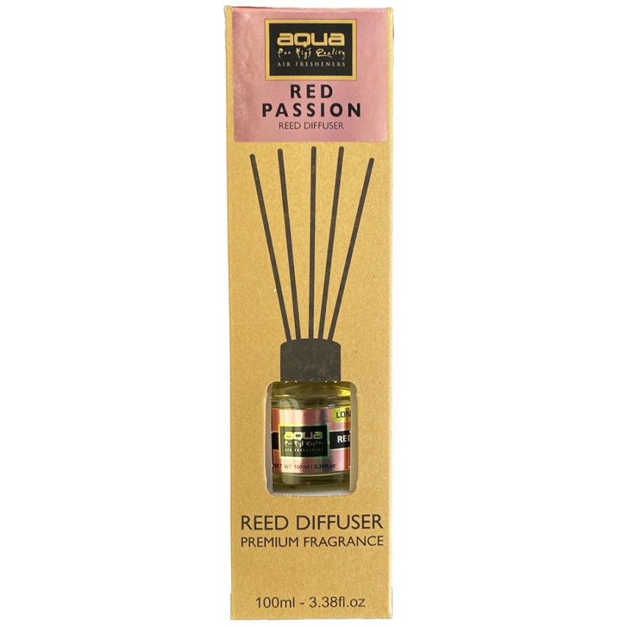 Aqua - Αρωματικό Χώρου Red Passion Home Reed Diffuser με 6 Στικς Aqua 100 ml - 1 τμχ (10-822/AQ)
