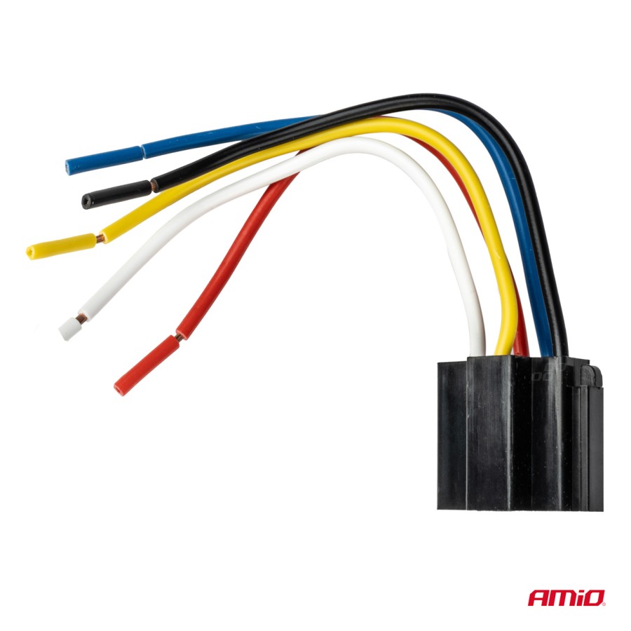 Amio - ΡΕΛΕ ΜΕ ΚΑΛΩΔΙΩΣΗ 12V 40A 5 ΕΠΑΦΩΝ ΓΙΑ ΑΥΤΟΜΑΤΑ ΦΩΤΑ ΗΜΕΡΑΣ/ΣΥΝΑΓΕΡΜΟ ΑΥΤΟΚΙΝΗΤΟΥ/ΚΛΕΙΔΑΡΙΑ ΑΝΑΦΛΕΞΗΣ - 1 TEM. (03510/AM)