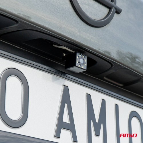 Amio - ΚΑΜΕΡΑ ΟΠΙΣΘΟΠΟΡΕΙΑΣ 12V LED ME NYΧΤΕΡΙΝΗ ΛΗΨΗ ΚΑΙ ΤΕΤΡΑΓΩΝΗ ΡΥΘΜΙΣΗ ΚΛΙΣΗΣ HD-315 - 1 TEM. (03529/AM)