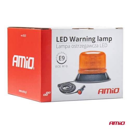 Amio - ΦΑΡΟΣ ΠΟΡΤΟΚΑΛΙ W22M 12/24V - 60xSMD LED - 115x108mm (ΜΑΓΝΗΤΙΚΗ ΒΑΣΗ/ΦΙΣ/ΚΑΛΩΔΙΟ 4m) - 1 ΤΕΜ. (03337/AM)