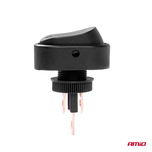 Amio - ΔΙΑΚΟΠΤΗΣ ON/OFF 3 ΕΠΑΦΩΝ ΜΕ LED ΚΙΤΡΙΝΟ 12/24V Φ12mm 30A ΜΕ ΣΠΕΙΡΩΜΑ ΟΒΑΛ - 1 ΤΕΜ. (03088/AM)