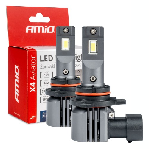 Amio - ΛΑΜΠΕΣ LED HIR2 12V 44W 6.500K 3.936lm X4 SERIES AVIATOR PLUG & PLAY - 2 ΤΕΜ. (03768/AM)