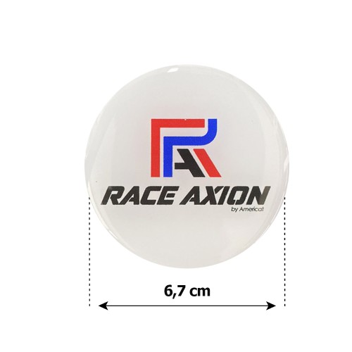 Race Axion - Αυτοκόλλητα Ζαντών Σμάλτου διάσταση 6.7cm χρώμα Λευκό/Μπλε/Κόκκινο/Black Για Επιβατικά Αυτοκίνητα - 4 τεμ.