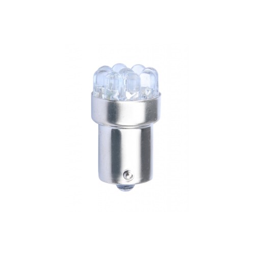 R10W 12V BA15s LED 9xFlux 5mm ΜΟΝΟΠΟΛΙΚΟ ΚΟΚΚΙΝΟ M-TECH - 1 τεμ.